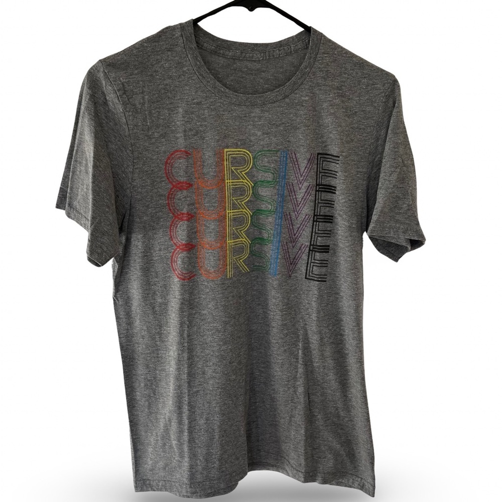 Cursive Band Tee - Unisex Small